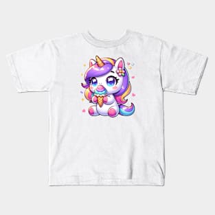 Unicorn Ice Cream Dreams Kids T-Shirt